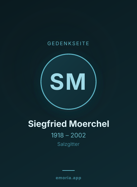Gedenkportrait von Siegfried Moerchel