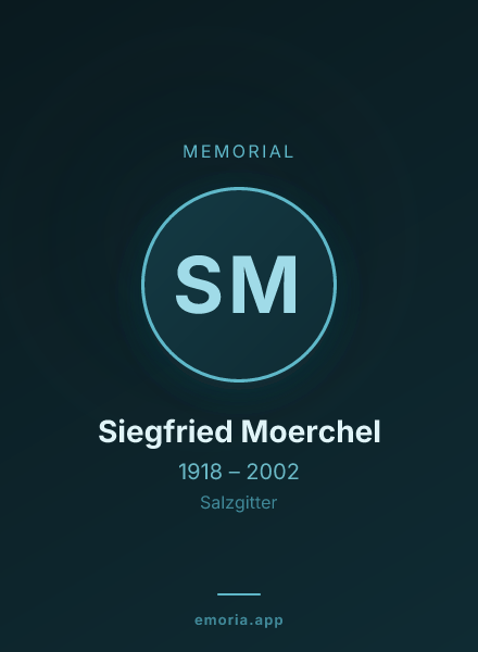 Memorial portrait of Siegfried Moerchel