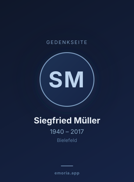 Gedenkportrait von Siegfried Müller