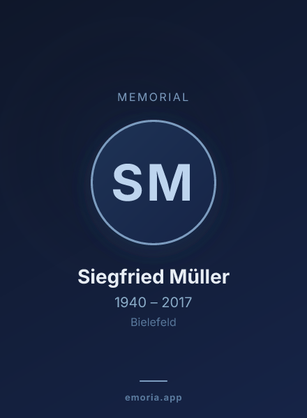 Memorial portrait of Siegfried Müller