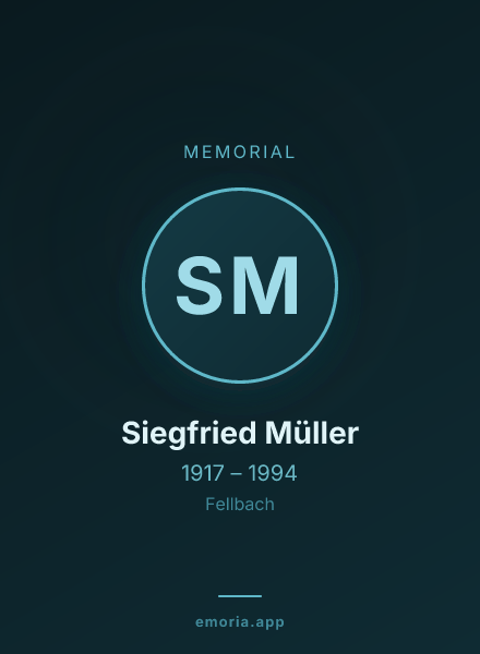 Memorial portrait of Siegfried Müller