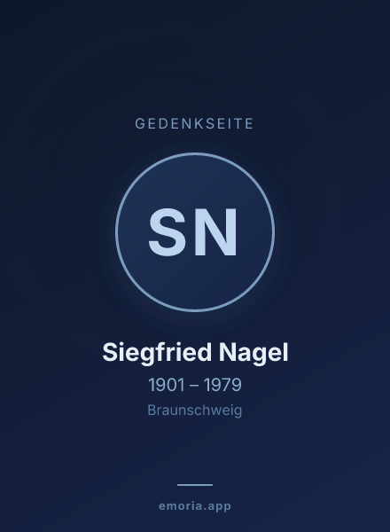 Gedenkportrait von Siegfried Nagel
