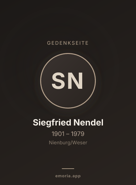 Gedenkportrait von Siegfried Nendel