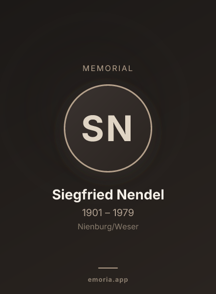 Memorial portrait of Siegfried Nendel