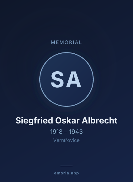 Memorial portrait of Siegfried Oskar Albrecht