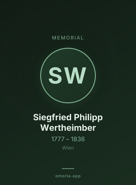 Memorial portrait of Siegfried Philipp Wertheimber