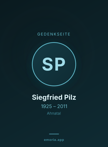 Gedenkportrait von Siegfried Pilz
