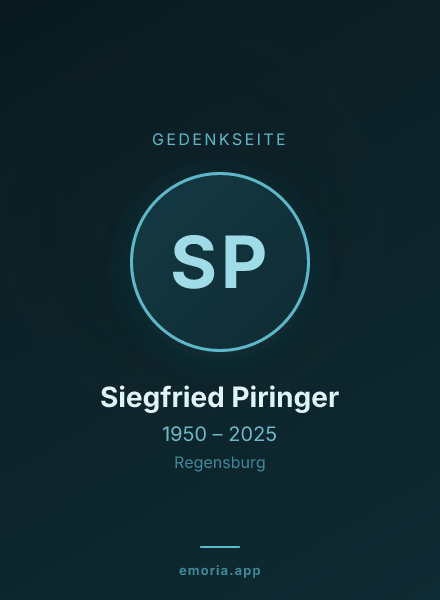 Gedenkportrait von Siegfried Piringer