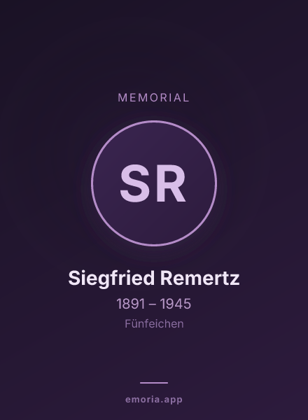 Memorial portrait of Siegfried Remertz