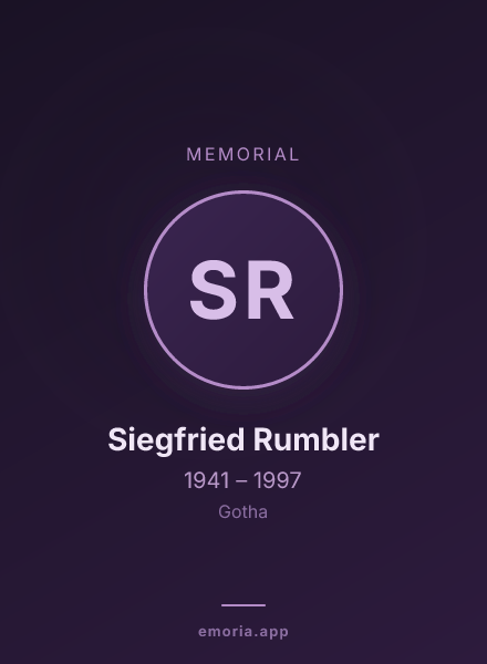 Memorial portrait of Siegfried Rumbler