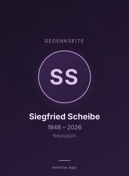 Gedenkportrait von Siegfried Scheibe
