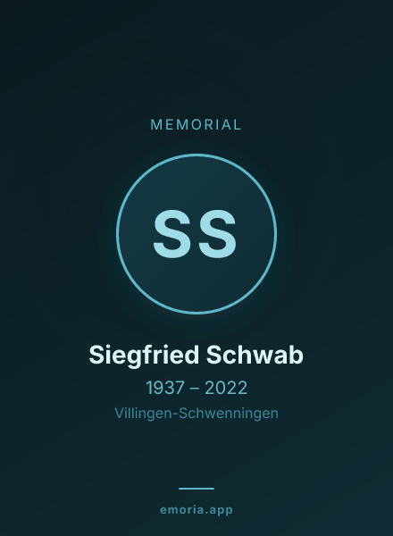 Memorial portrait of Siegfried Schwab