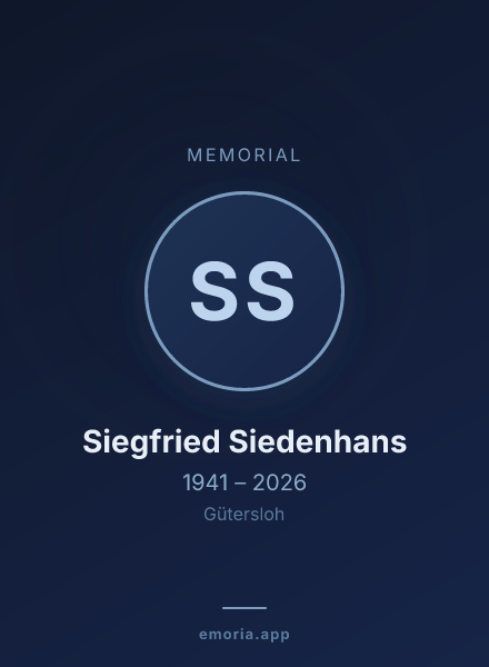 Memorial portrait of Siegfried Siedenhans