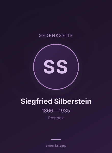 Gedenkportrait von Siegfried Silberstein