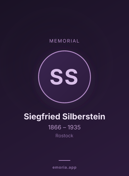 Memorial portrait of Siegfried Silberstein