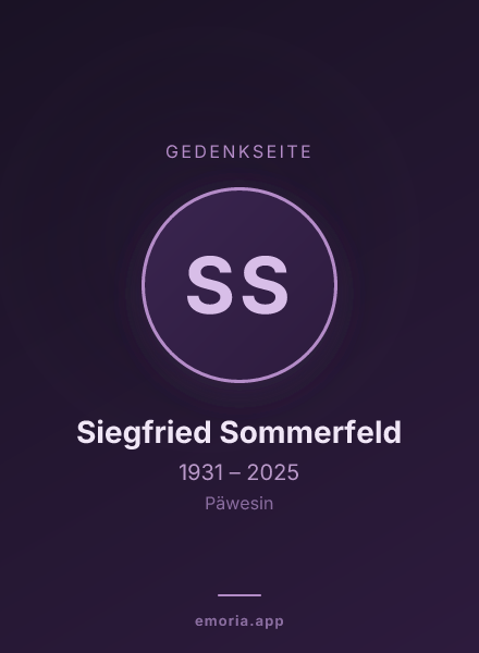 Gedenkportrait von Siegfried Sommerfeld
