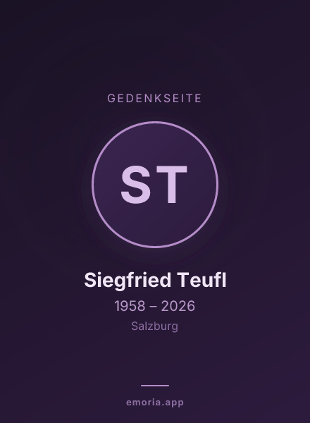 Gedenkportrait von Siegfried Teufl