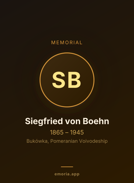 Memorial portrait of Siegfried von Boehn