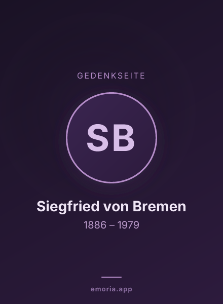 Gedenkportrait von Siegfried von Bremen