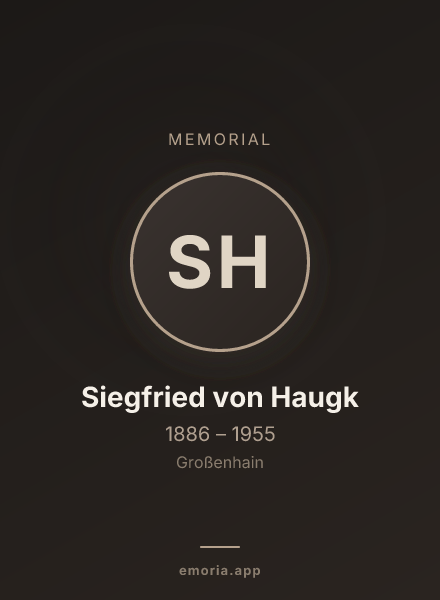 Memorial portrait of Siegfried von Haugk