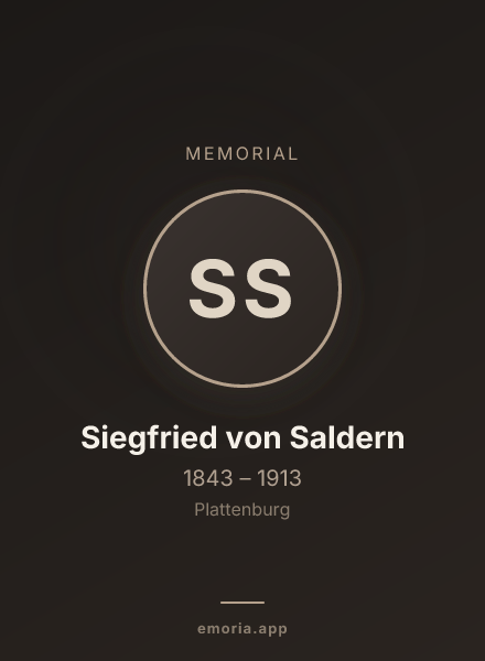 Memorial portrait of Siegfried von Saldern