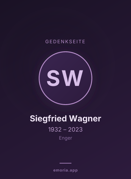 Gedenkportrait von Siegfried Wagner