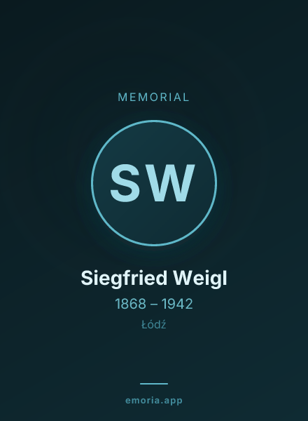 Memorial portrait of Siegfried Weigl
