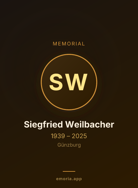 Memorial portrait of Siegfried Weilbacher