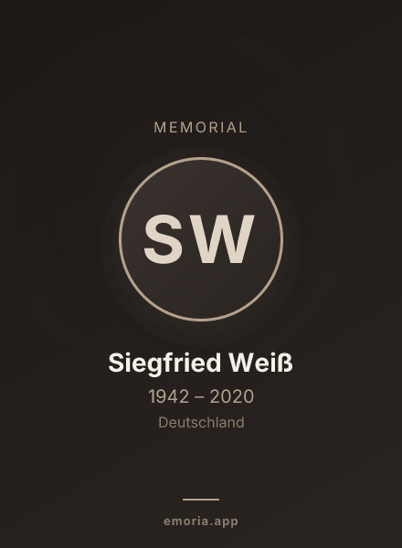 Memorial portrait of Siegfried Weiß