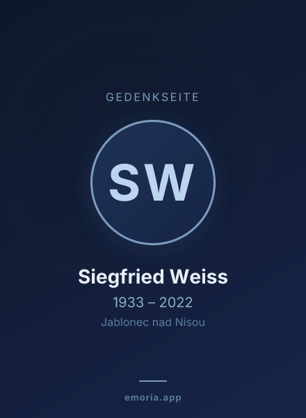 Gedenkportrait von Siegfried Weiss