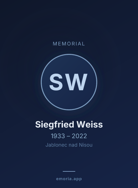 Memorial portrait of Siegfried Weiss