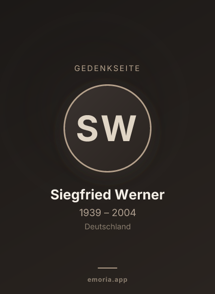 Gedenkportrait von Siegfried Werner