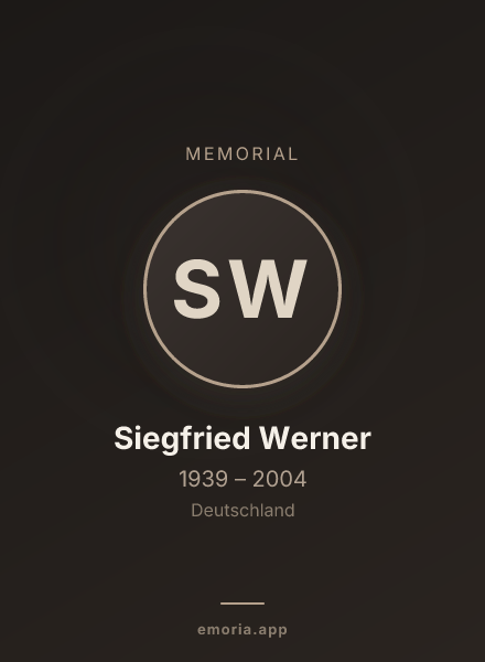 Memorial portrait of Siegfried Werner