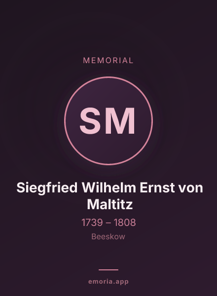 Memorial portrait of Siegfried Wilhelm Ernst von Maltitz