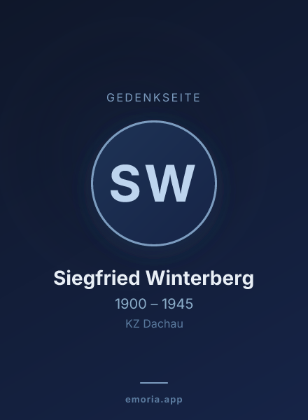 Gedenkportrait von Siegfried Winterberg
