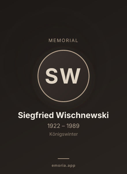 Memorial portrait of Siegfried Wischnewski