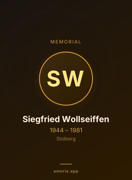 Memorial portrait of Siegfried Wollseiffen