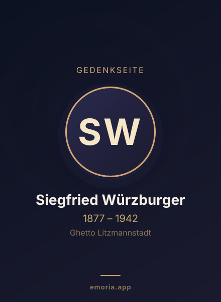 Gedenkportrait von Siegfried Würzburger