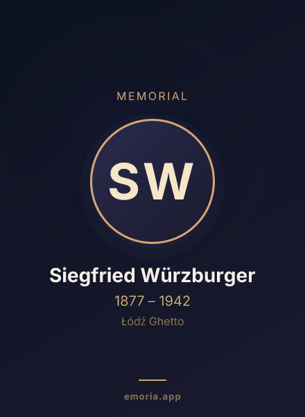 Memorial portrait of Siegfried Würzburger