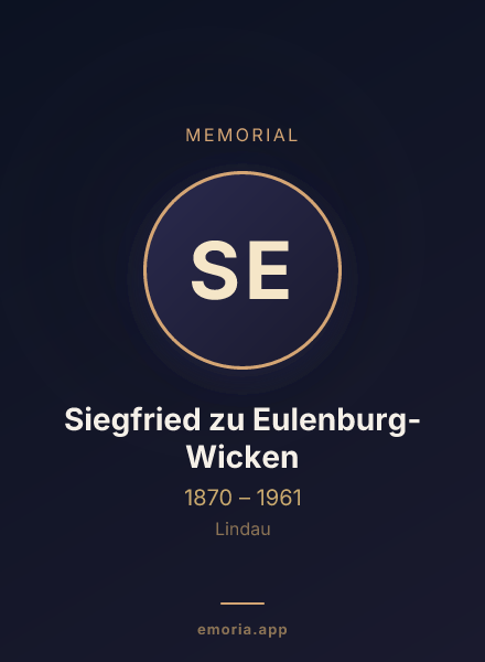 Memorial portrait of Siegfried zu Eulenburg-Wicken