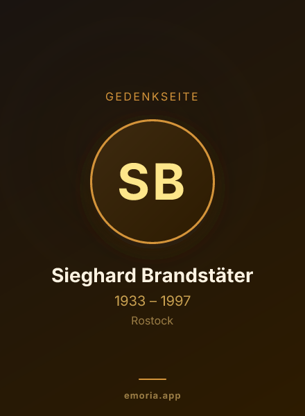 Gedenkportrait von Sieghard Brandstäter