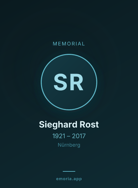 Memorial portrait of Sieghard Rost