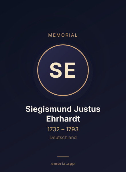 Memorial portrait of Siegismund Justus Ehrhardt