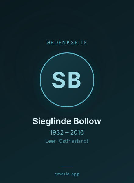 Gedenkportrait von Sieglinde Bollow