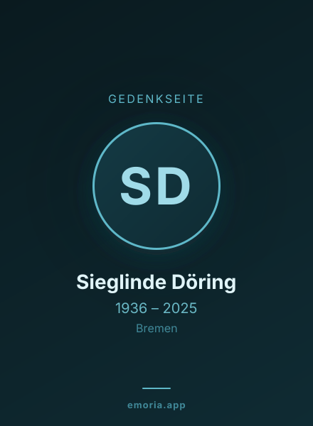 Gedenkportrait von Sieglinde Döring