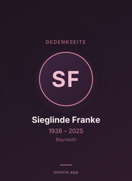 Gedenkportrait von Sieglinde Franke