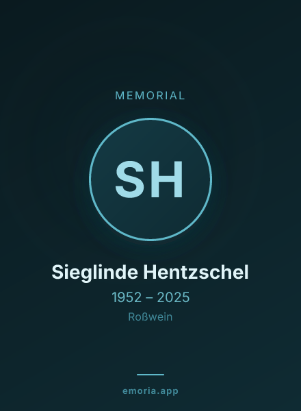 Memorial portrait of Sieglinde Hentzschel