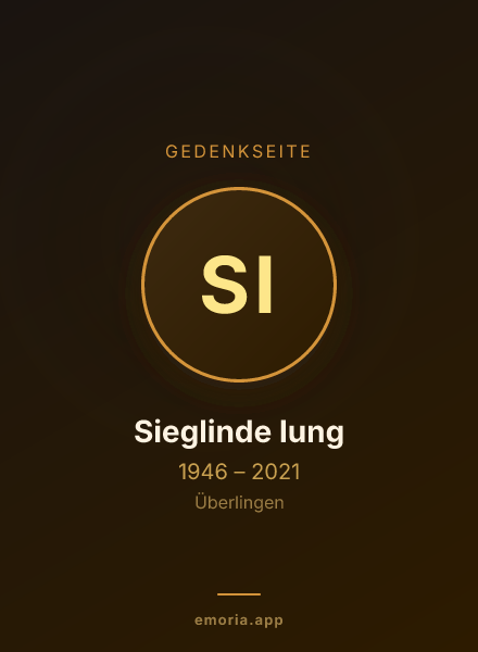 Gedenkportrait von Sieglinde Iung