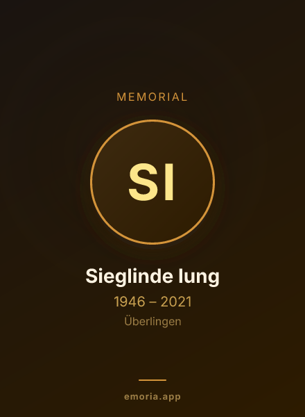 Memorial portrait of Sieglinde Iung