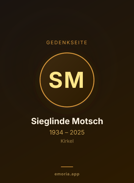 Gedenkportrait von Sieglinde Motsch